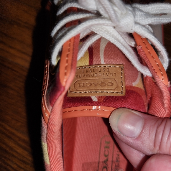 Peach,YellowCoach Signature C Shoes - Picture 3 of 12